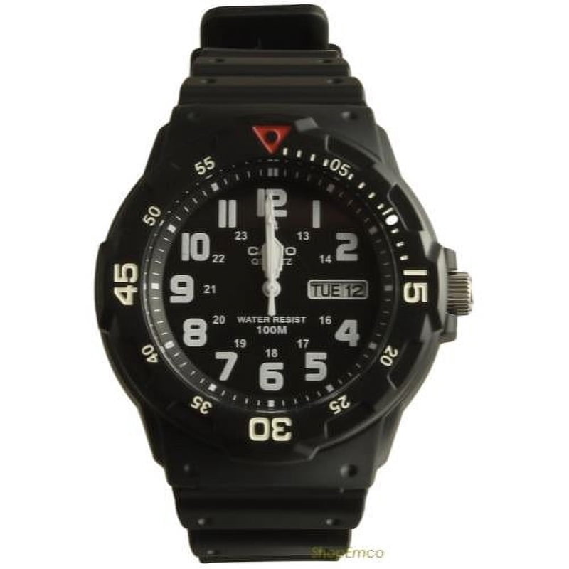Men's Dive Style Watch with Water Resistance and Resin Strap