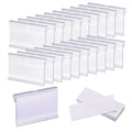 60PCS Clear Basket Labels Clips with Label Paper for Organization and Storage