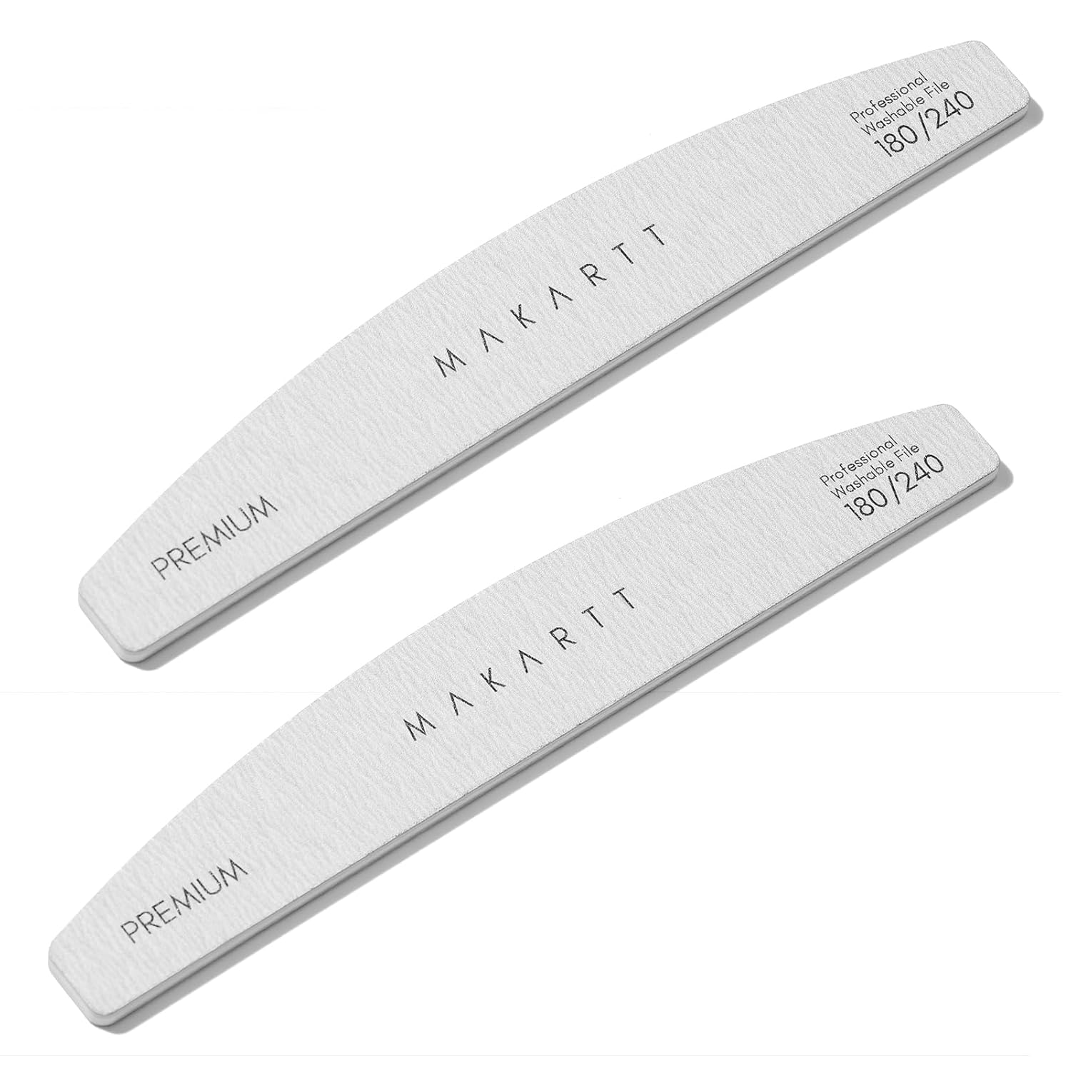 Makartt Nail File: 100/180 Grit Emery Boards for Nails, 10 Pcs Zebra Doubled Sides Coarse Fingernail Filer for Acrylic and Extension Gel Removal Manicure Kit Salon Home Use