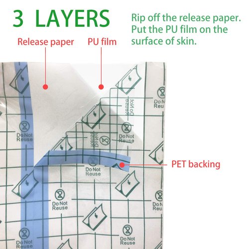 Tattoo Aftercare Bandage Roll 6" x 2 Yard - Waterproof Transparent Film for Tattoos Initial Healing and Skin Repair Adhesive Tattoo Supply Wrap