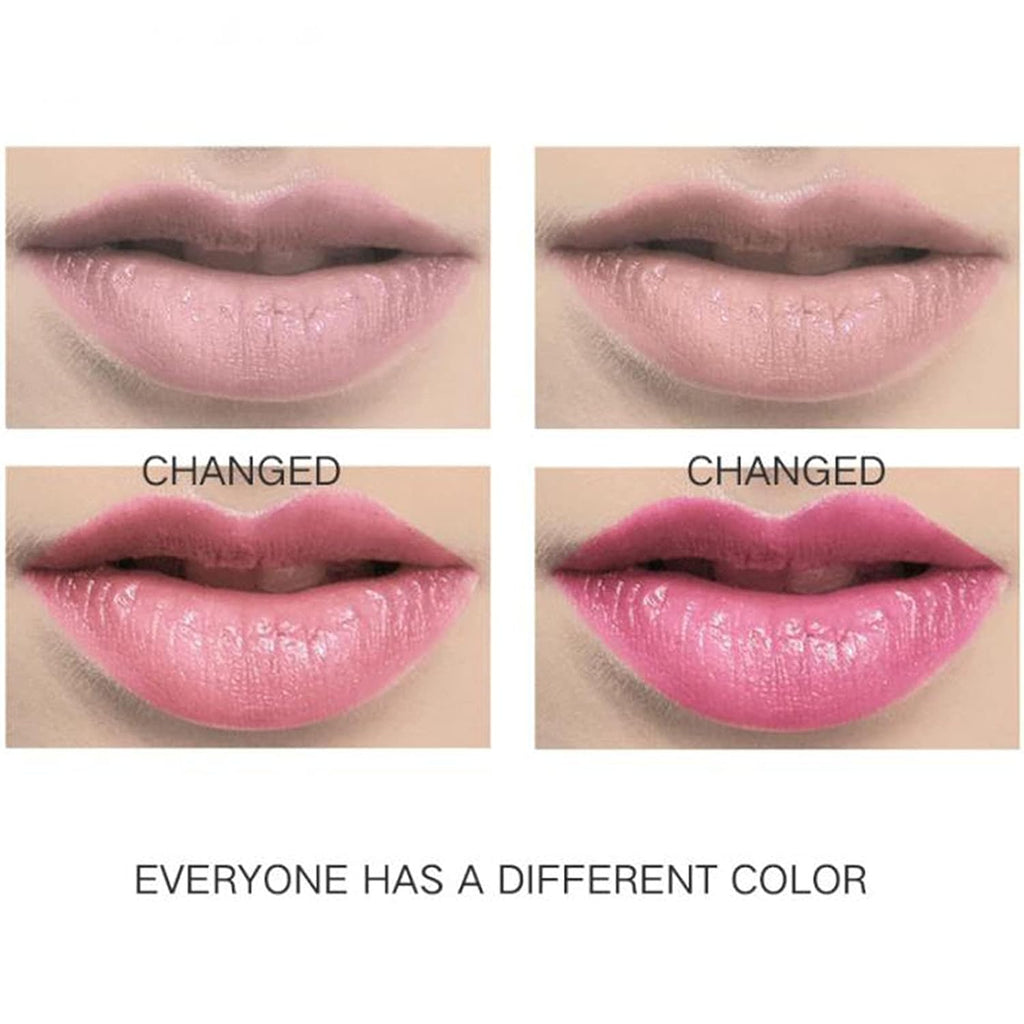 firstfly Pack of 6 Crystal Flower Jelly Lipstick, Long Lasting Nutritious Lip Balm Lips Moisturizer Magic Temperature Color Change Lip Gloss (Pink)