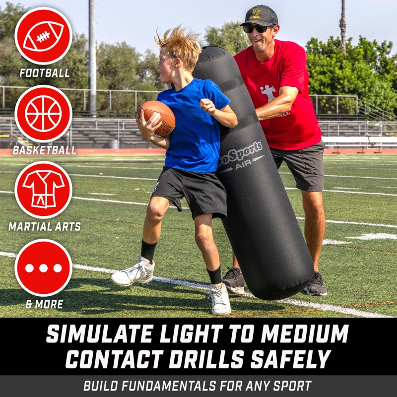 Inflatable Football Tackling Dummy - 4.25 ft Blocking & Contact Training Pad