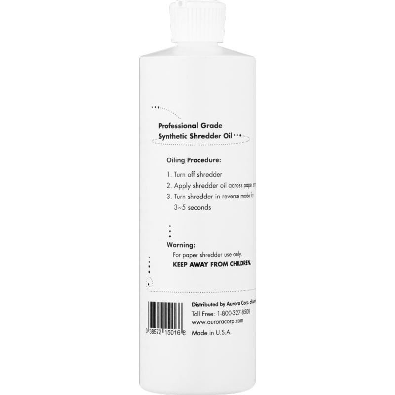 Synthetic Shredder Oil 16 oz - Professional Grade Lubricant for Paper Crushers
