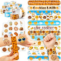 72PCS Cookie Party Set - 48PCS Temporary Tattoos & 24PCS Slap Bracelets - Fun Cookie-Themed Birthday Supplies, Baby Shower Gifts, Classroom Rewards & Party Decor for Kids (Boys & Girls)