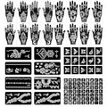 10 Temporary Tattoo Stencils 94 PCS Stencils Realistic, Tattoo Stencils for Face Body Art Painting for Women Men Adults Kids