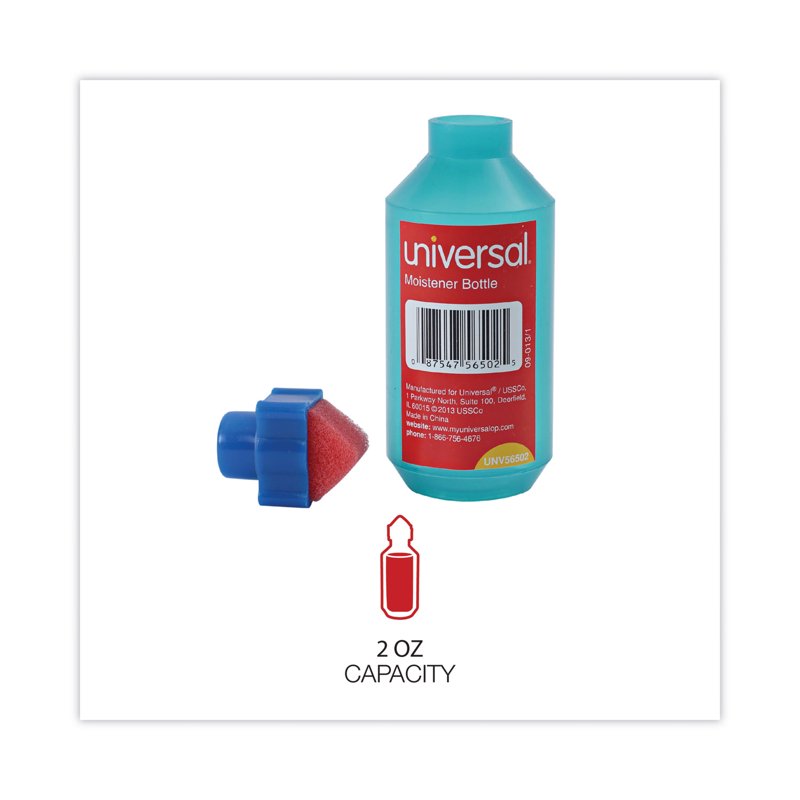 Universal Squeeze Bottle Moistener for Envelopes, 2 oz Blue, Pack Options