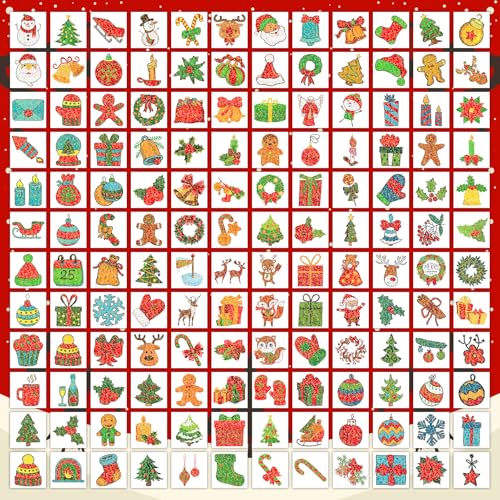 EMOME 408 PCS Christmas Temporary Tattoos, Xmas Glitter Tattoo Stickers for Kids Individually Wrapped Bulk, Merry Christmas Stocking Stuffers for Boys and Girls Party Favor Decorations Supplies