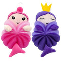 2Pcs Kids Bath Ball Shower Scrubber Cartoon Body Scrubber Soft Skin Cleaning Foaming Loofah for Toddler Bath Accessories