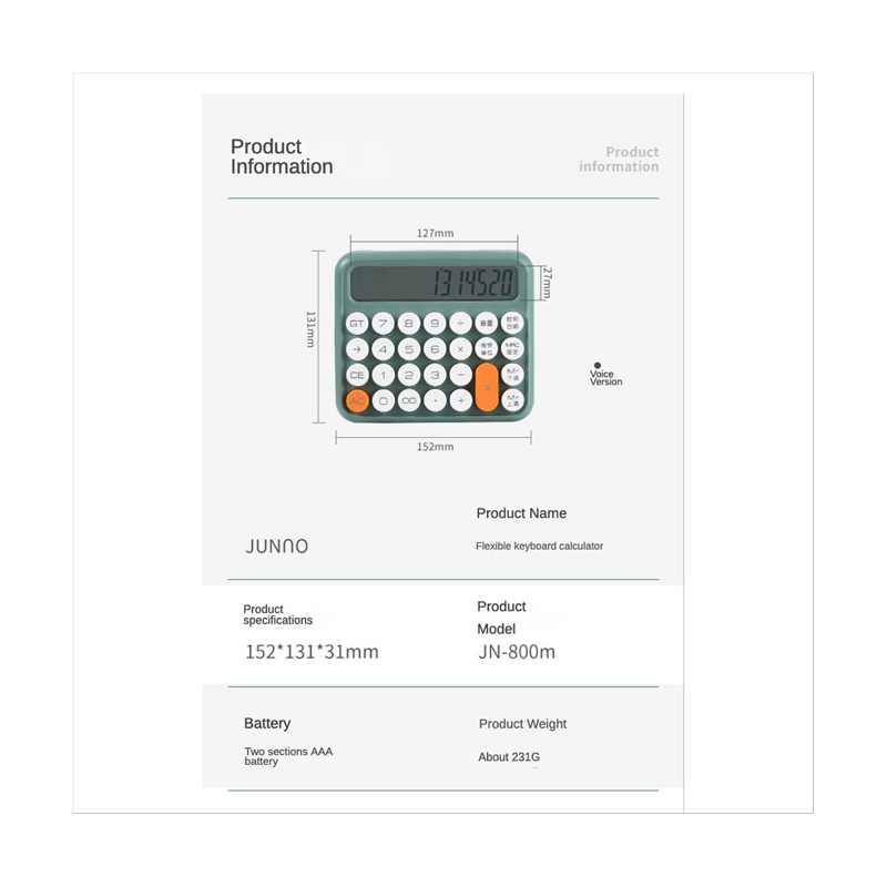 Mechanical Button Calculator with LCD Display - 12 Digit Desktop Office Tool