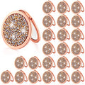 Vicenpal Compact Cosmetic Mirror Round Pocket Makeup for Bridesmaid Gifts Hand Held Small Mirror for Purse Compact Travel Accessory Proposal Bridal Shower Gifts, 2.75 Inch(24 Pcs)