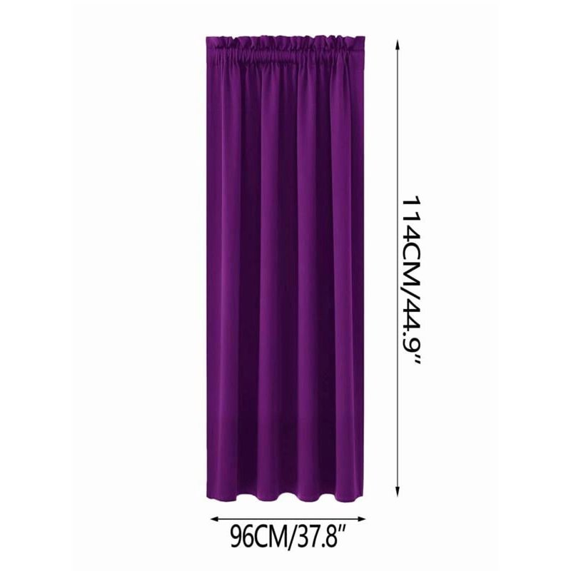 Blackout Curtains Rod Pocket Room Darkening Window Drapes - Various Colors, 1 Panel 37.8x44.9 Inch