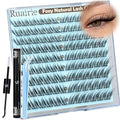 Fox Eye Lash Clusters Kit Natural Eyelash Clusters Manga Lashes Clusters Wispy Cluster Eyelash Extensions 10-14mm Cat Eye Lash Extension Kit Universal Fit Individual Lashes Daily Wear Lash Clusters