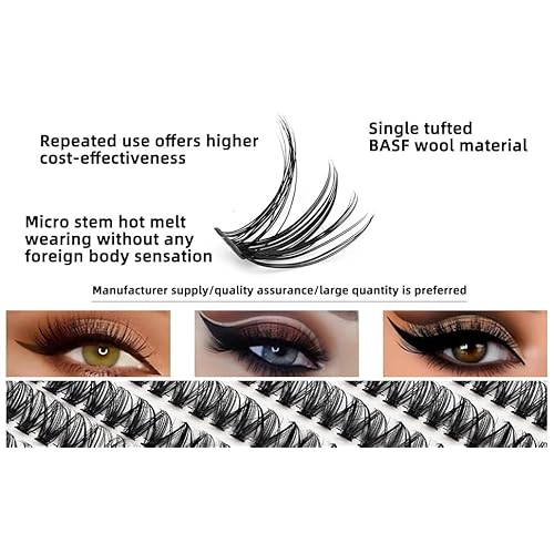 False mink eyelashes, naturally fluffy in appearance, slender eyelashes for cat eyes, simulating natural eyelashes.eyelashess (Lash Clusters-30D+40D)