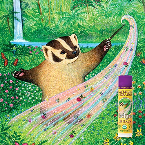 Badger - Classic Lip Balm, Lavender & Orange, Made with Organic Olive Oil, Beeswax & Rosemary, Certified Organic, Moisturizing Lip Balm, 0.15 oz