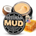 Bossman MUDstache Unscented Mustache Wax for Men (1 oz) ? Strong 24-Hour Hold, Non-Tacky & Easy to Apply for Taming & Styling