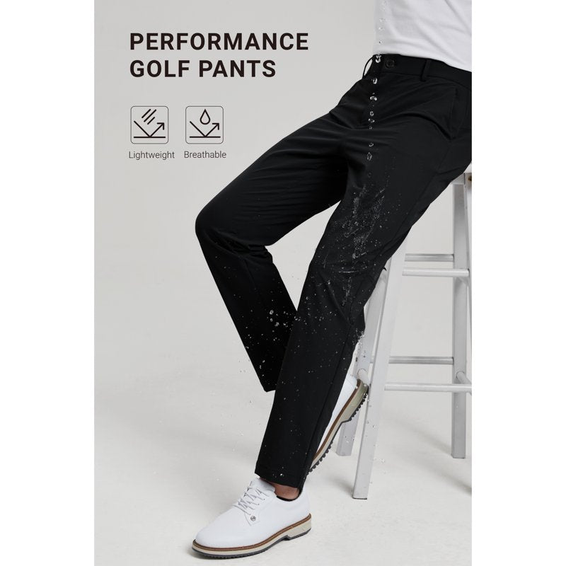 Men's Stretch Golf Pants - Quick Dry Work & Dress Trousers, Multiple Sizes & Colors