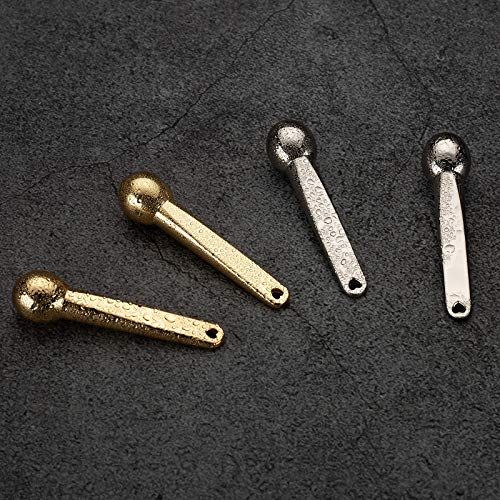 LISAPACK 4 Pack Metal Eye Cream Applicator, Eye Serum Roller Ball Massager Stick for Reduce Depuffer, Massage (Silver&Gold)