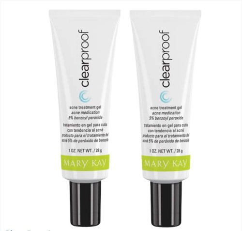 Mary Kay, 2 PCS CLEARPROOF ACNE TREATMENT GEL 1 FL OZ TRATAMIENTO EN GEL PARA PIEL CON ACNÉ 28 G