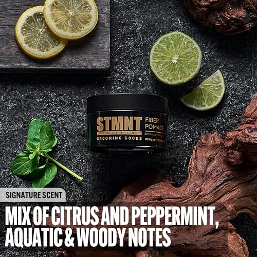STMNT Grooming Goods Fiber Pomade | Semi-Matte Finish | Strong Control | Easy To Wash Out