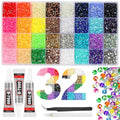 37000Pcs 32 Colors Resin Jelly Gems for Bedazzling, 3mm Flatback Rhinestones for Crafts, with 3 Bottles B7000 Glue for Clothes, Shoes, Nails, Jewelry Making