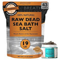 Aromasong 20 lbs Raw Dead Sea Bath Salt in Resealable Pack with 100% Pure Dead Sea Mud Facial Mask - 5 Minute Mask - No Ingredients Added