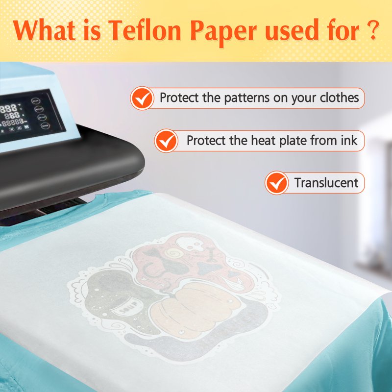 Heat Resistant Teflon Transfer Paper Set 35 Sheets for Sublimation & Heat Press