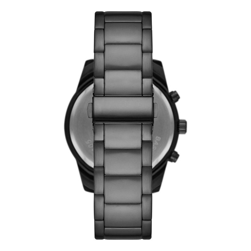 Men's Two-Tone Black and Gold Watch and Bracelet Set - Quartz, 46mm