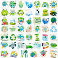HOWAF 96pcs Earth Day Temporary Tattoos for Earth Day Decorations, Earth Day Tattoo Stickers for Kids, Earth Day Party Favors Environmental Protection Face Tattoos, Blue Green Save Earth Fake Tattoos