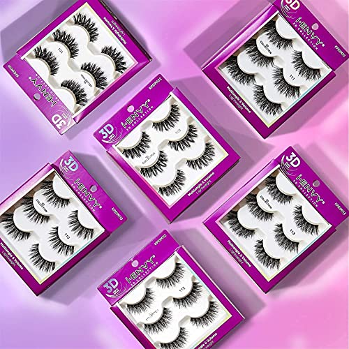 iEnvy False Eyelashes 3 Pairs Fluffy and Natural Multiangle and Volume Faux Mink Lashes (13) (Pack of 2)