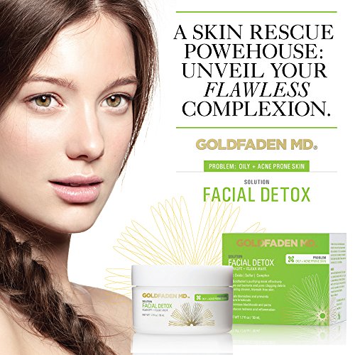 GOLDFADEN MD Facial Detox Mask Clarifying Face Mask w/Zinc Oxide, Sulfur, Salicylic Acid & Grapefruit Purifying Deep Clean Minimizes the Appearance of Redness, Blackheads & Pores 1.7 ? oz
