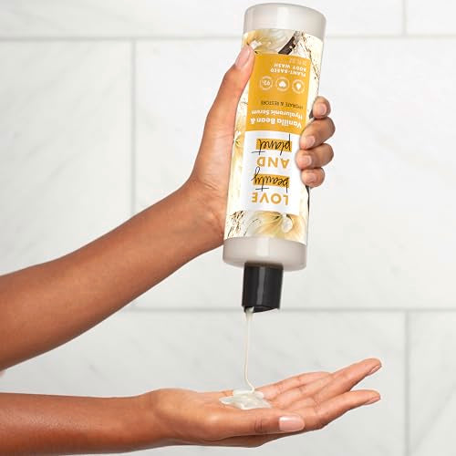 Love Beauty and Planet Plant-Based Body Wash Hydrate & Restore Vanilla Bean & Hyaluronic Serum No Sulfate Cleansers, Cruelty Free, 92% Naturally Derived 20 oz