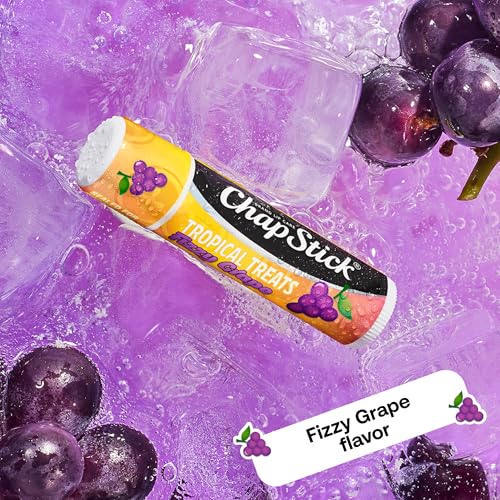 ChapStick Lip Care, Tropical Treats Collection (6 Sticks) ? Electric Tangerine, Fizzy Grape & Zingy Watermelon Lip Balm, 0.15 Oz Ea