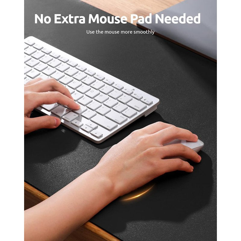 Large Leather Desk Pad Protector - Waterproof Non-Slip Office Mouse Mat, 23.6 x 13.8 inches
