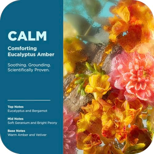 OLLY Calm Body Wash with Hyaluronic Acid, Adaptogens & Vitamin B3? Nourishing Cleanser for Skin Barrier Repair, Deep Hydration, Eucalyptus Amber Scent, 17oz