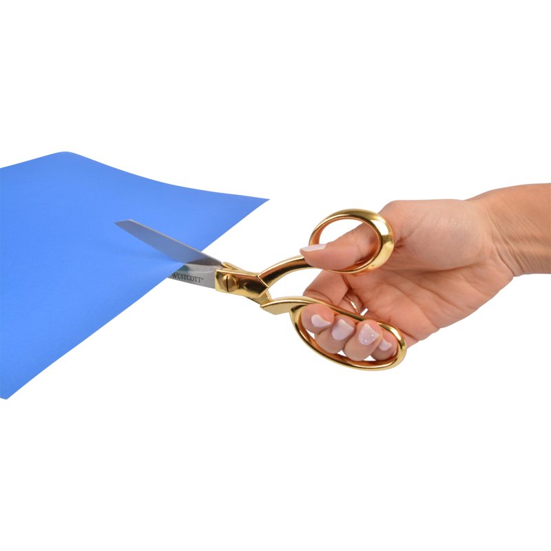 8 Inch Gold Stainless Steel Fabric Scissors - Heavy Duty Craft & Sewing Shears
