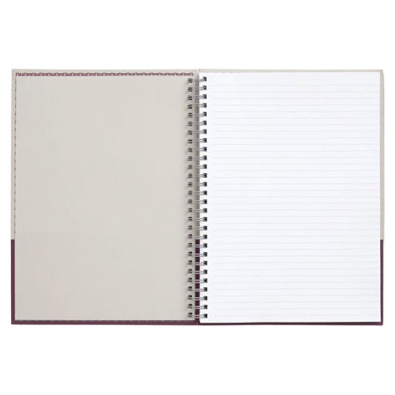 Medium Hard Cover Ruled Notebook - Gray & Purple, 80 Sheets, 6.5x9.5 Inches