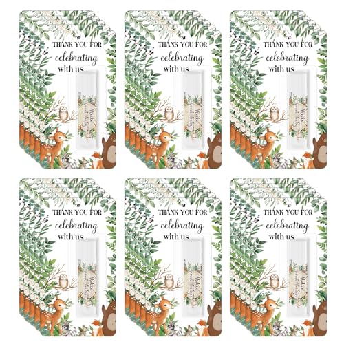 30 Pack Jungle Animal Baby Shower Favors Lip Balms Bulk, Baby Showers Games Prizes Party Gifts, Gender Reveal Favors, Babys Showers Birthday Party Supplies Basket Gift Stuffers