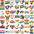 180+ Pcs LGBT Rainbow Temporary Tattoos, 20 Sheets Pride Temporary Tattoos, Waterproof Rainbow Flag Tattoo Stickers for Pride Equality Parades