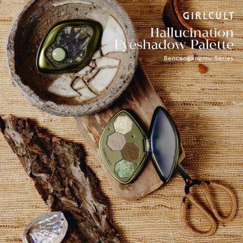 GIRLCULT 4-Color Eyeshadow Palette ? Pigmented Makeup Palette with Matte & Shimmer Finishes, Long-Lasting & Blendable, Built-in Mirror, Ideal for Natural Eye Looks or Smoky Eye Kit #60