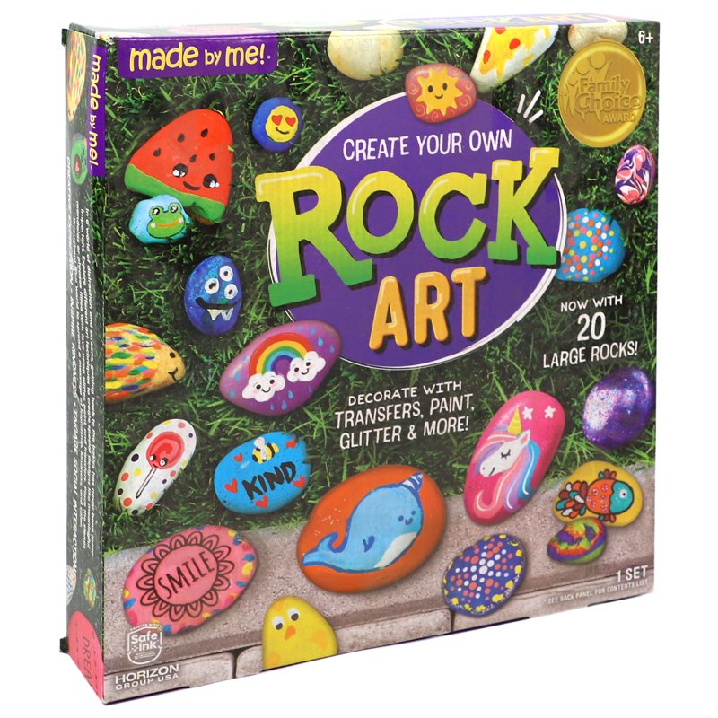 Create Your Own Rock Art Kit - Multicolor Painting and Glitter Decorations