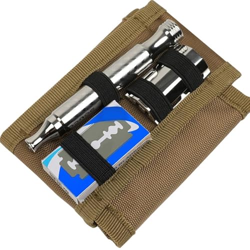 1PCS Razor Storage Bag Men Grooming Storage Bag Razor Case for Travel Soft Shaver Case Carrying Cover Bag Safety Razor Case for Travel and Outdoor