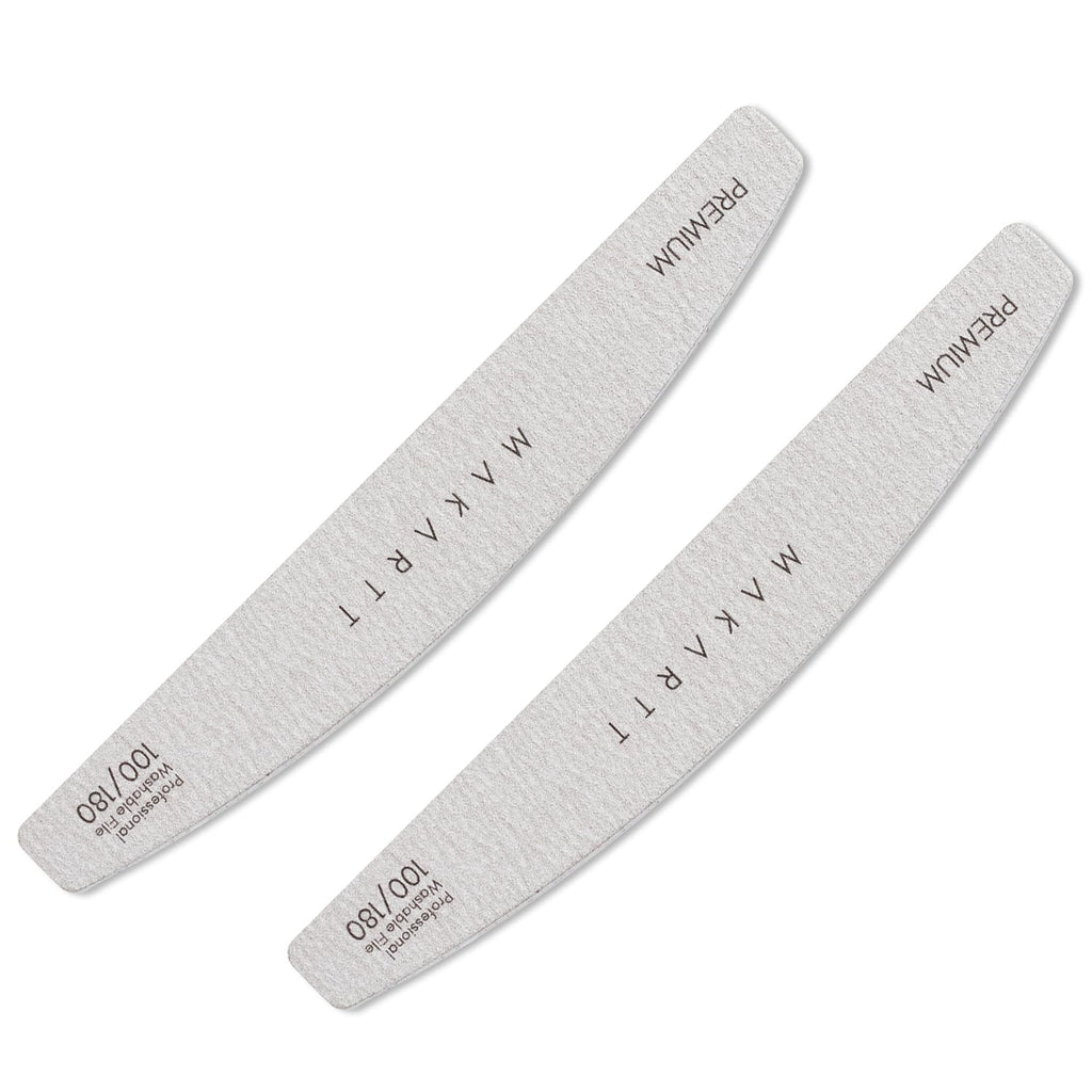 Makartt Nail File: 100/180 Grit Emery Boards for Nails, 10 Pcs Zebra Doubled Sides Coarse Fingernail Filer for Acrylic and Extension Gel Removal Manicure Kit Salon Home Use