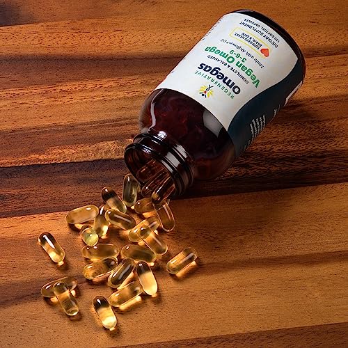 Ahiflower Oil 120 Softgels - Complete and Balanced Omega 3-6-9 Essential Fatty Acids - Plant Based No Fish Source of Vegan Healthy Fats