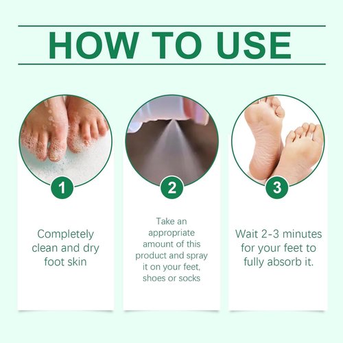 Foot Sanitizer Spray with Tea Tree Oil, Foot and Nail Care Serum, with Natural Tea Tree Oil and Aloe Vera Feet Spray, Nail Solution and Foot Sanitizer Spray with Tea Tree Oil (1pc)