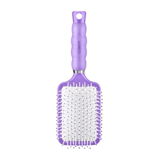 Conair Gel Grips Paddle Brush, Size B, Pink & White, 1 Count