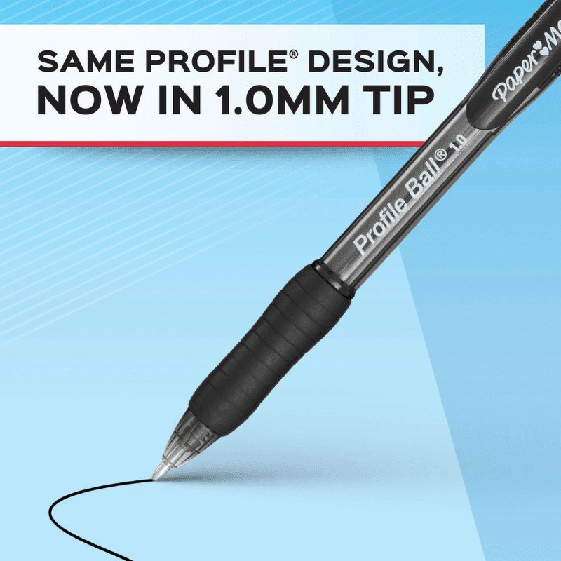 Medium Point Black Ballpoint Pen - Retractable, 8 Pack