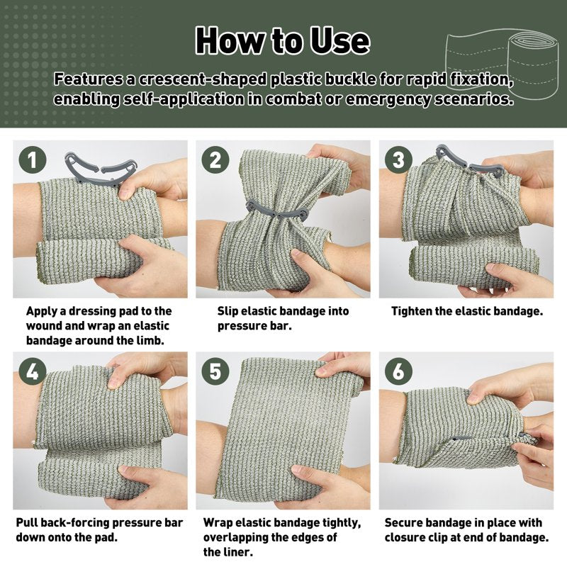 Emergency Trauma First Aid Kit with 36-Inch Splint & Israeli Bandage - Tactical Medical Supplies for Military & Survival