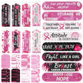200 Pack Breast Cancer Awareness Accessories Bulk Nail Files Items, Pink Ribbon Emery Board Gifts for Breast Cancer Survivor Women Party Favors Giveaways