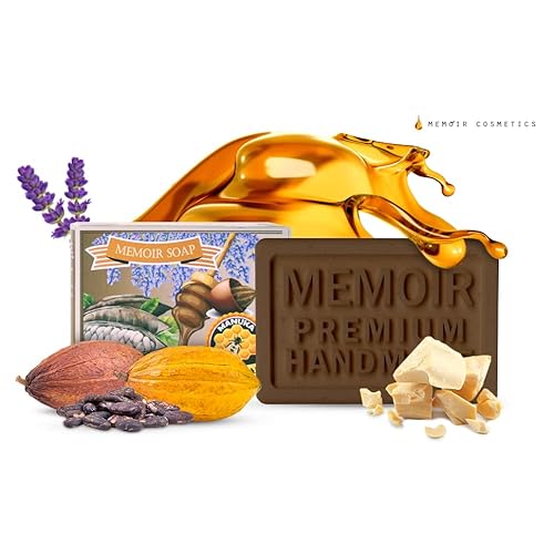 Memoir Natural Sensitive Baby Soap ? New Zealand Manuka Honey, Lavender Oil, Probiotic | Great for Atopic Dermatitis, Eczema, Psoriasis, Itchy, Dry & Sensitive Skin | 4.5oz | Body Wash, Shampoo
