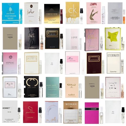 WXFWXF Women’s Perfume Sample Set High End Designer Fragrance Vials Pack Luxury Mini Travel Collection Popular Top Selling Discovery Gift (Random 12 Pcs)
